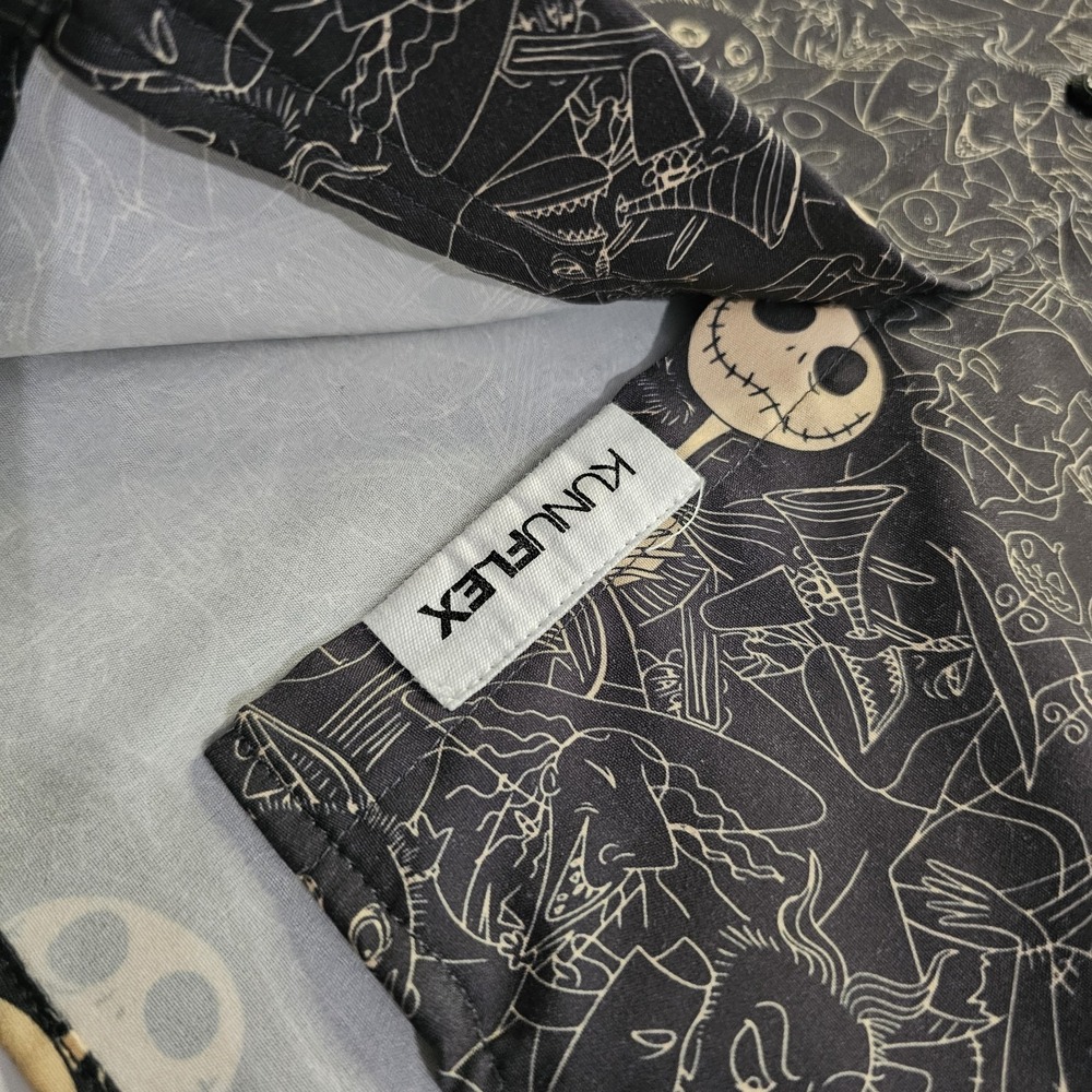 RSVLTS - Bone Daddy NBX Jack Skellington Womens Camp Collar Shirt Disney 2XL - Picture 7 of 9
